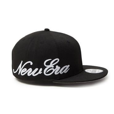 ニューエラジャパン 帽子 9FIFTY Essential エッセンシャル チェーンステッチ スクリプトロゴ ブラック LXL(61.5-65cm)