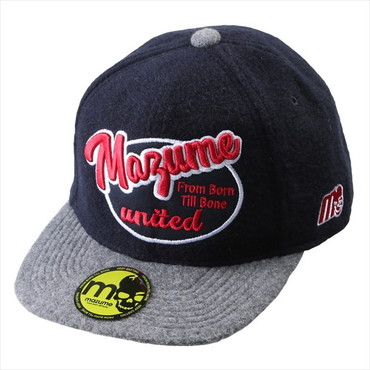 オレンジブルー 防寒帽子 MZCP-658 mazume FLAT CAP ウール 1 ネイビー フリーサイズ