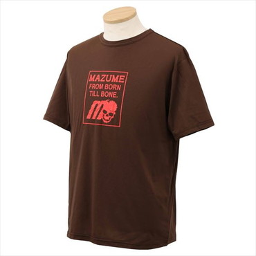 【訳あり】mazume マズメ ウェア MZAP-679 mazumeプライムフレックスTシャツ ロゴ ブラウン S