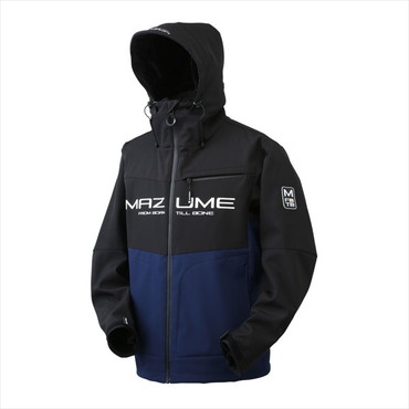 【訳あり】マズメ 防寒服アウター MZFW-799 mazume ウインドカットジャケット ダブルトーン ブラック×ネイビー M