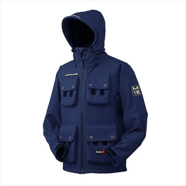 【訳あり】マズメ 防寒服アウター MZFW-801 mazume ウインドカットMPジャケット ネイビー M