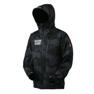 オレンジブルー 防寒服アウター MZFW-874 mazume ウインドカットジャケット グリーンカモ LL