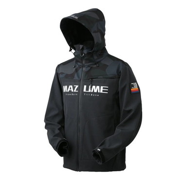 オレンジブルー 防寒服アウター MZFW-876 mazume ウインドカットジャケット ダブルトーン インクブラック×カモ L