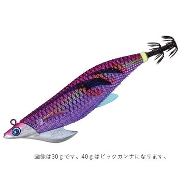 メジャークラフト エギ 餌木蔵ベイトフェザーTR 3.5号 40g ビッグカンナ #7 ケイムラレッドパープル
