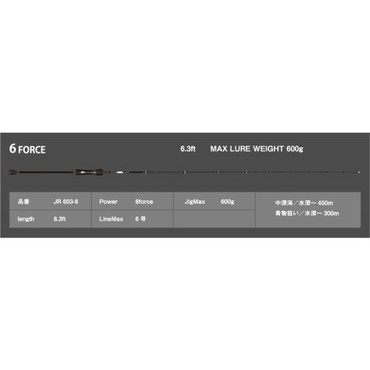 シーフロアコントロール JAM ROD(ジャム ロッド) JR 603-6 (ベイト 1ピース)