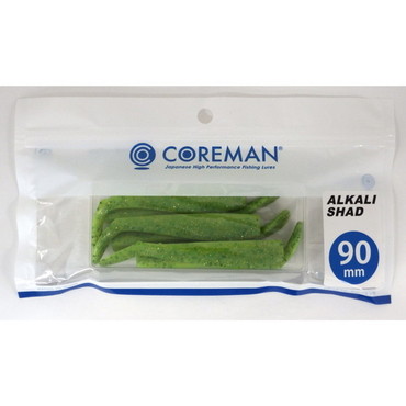 コアマン ワーム アルカリシャッド 90mm #048 パニックグリーン