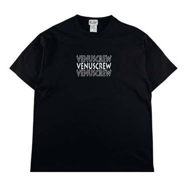 ビーナスクルー ウェア VenusCrew コットンTシャツ WAVE ブラックWH L