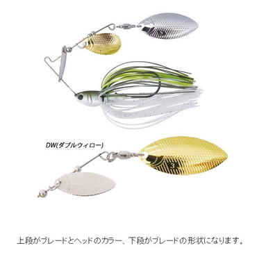 ボトムアップ スピナーベイト バズベイト チビーブル 3/8oz. DW S424セクシーホワイト