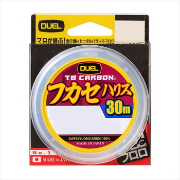デュエル　TB　CARBON　フカセハリス　30m　3号　ナチュラルクリア