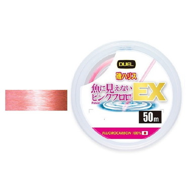 デュエル リーダー 魚に見えないピンクフロロEX 磯ハリス 50m 3号 SP