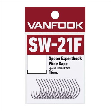 ヴァンフック SW-21F スプーンエキスパートフック ワイド ファインワイヤー フッ素ブラック 16入 #8