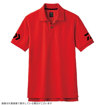 ﾀﾞｲﾜ DE-7906 半袖ﾎﾟﾛｼｬﾂ ﾚｯﾄﾞ×ﾌﾞﾗｯｸ 140
