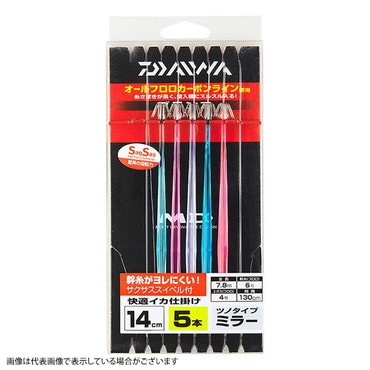 ダイワ　快適イカ仕掛ミラー１４Ｓ　ＳＳ（サクサス）　５本針　ブランコ　ＳＴ