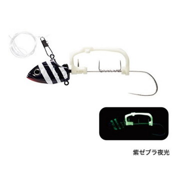 シマノ PN‐UQ1S サーベルマスター 船テンヤ ゲキハヤ 40号 紫ゼブラ夜光 M