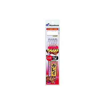 ハヤブサ　創流カレイ　鮮艶エッグボールレッド　ハリス４号－針１３号