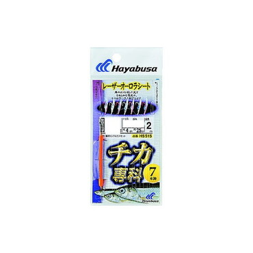 ハヤブサ チカ専科 レーザーオーロラシート 秋田キツネ7本鈎 ハリス0.4号-針2.5号