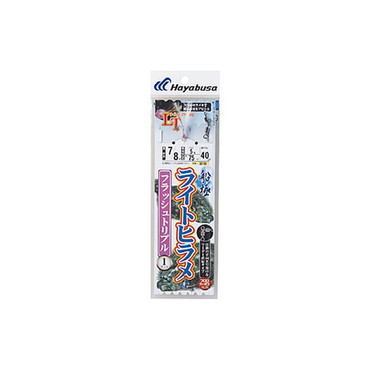 ハヤブサ 船極 ライトヒラメ フラッシュトリプル 1セット ハリス5号-針7/8号