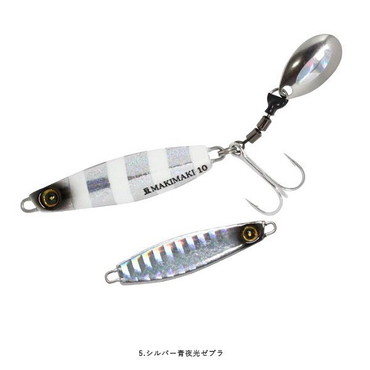 ハヤブサ（ＦＩＮＡ） FS434 ジャックアイ 豆マキマキ 10g 5 シルバー青夜光ゼブラ