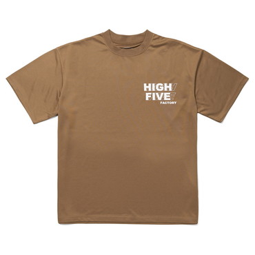ハイファイブファクトリー コンティニュアス ロゴドライ SS TEE (Continuous Logo Dry SS TEE) ブラウン M