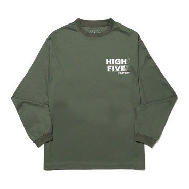 ハイファイブファクトリー コンティニュアス ロゴドライ LS TEE (Continuous Logo Dry LS TEE) オリーブ XL
