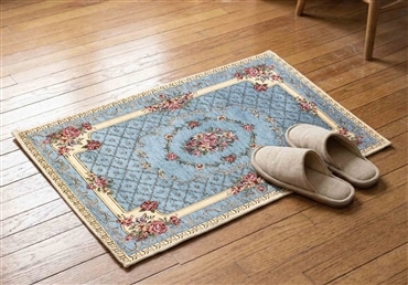 イタリア製マットブーケ 65×90cm (ライトブルー)