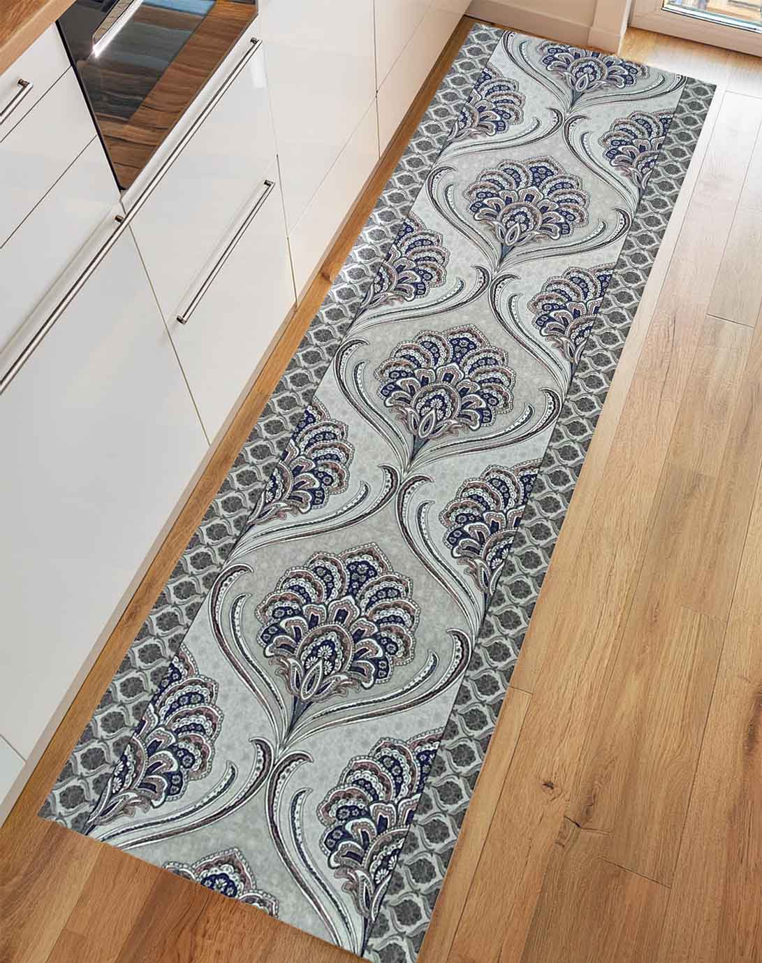 イタリア製カットできるマット チャールストン 60×120cm (グレー)