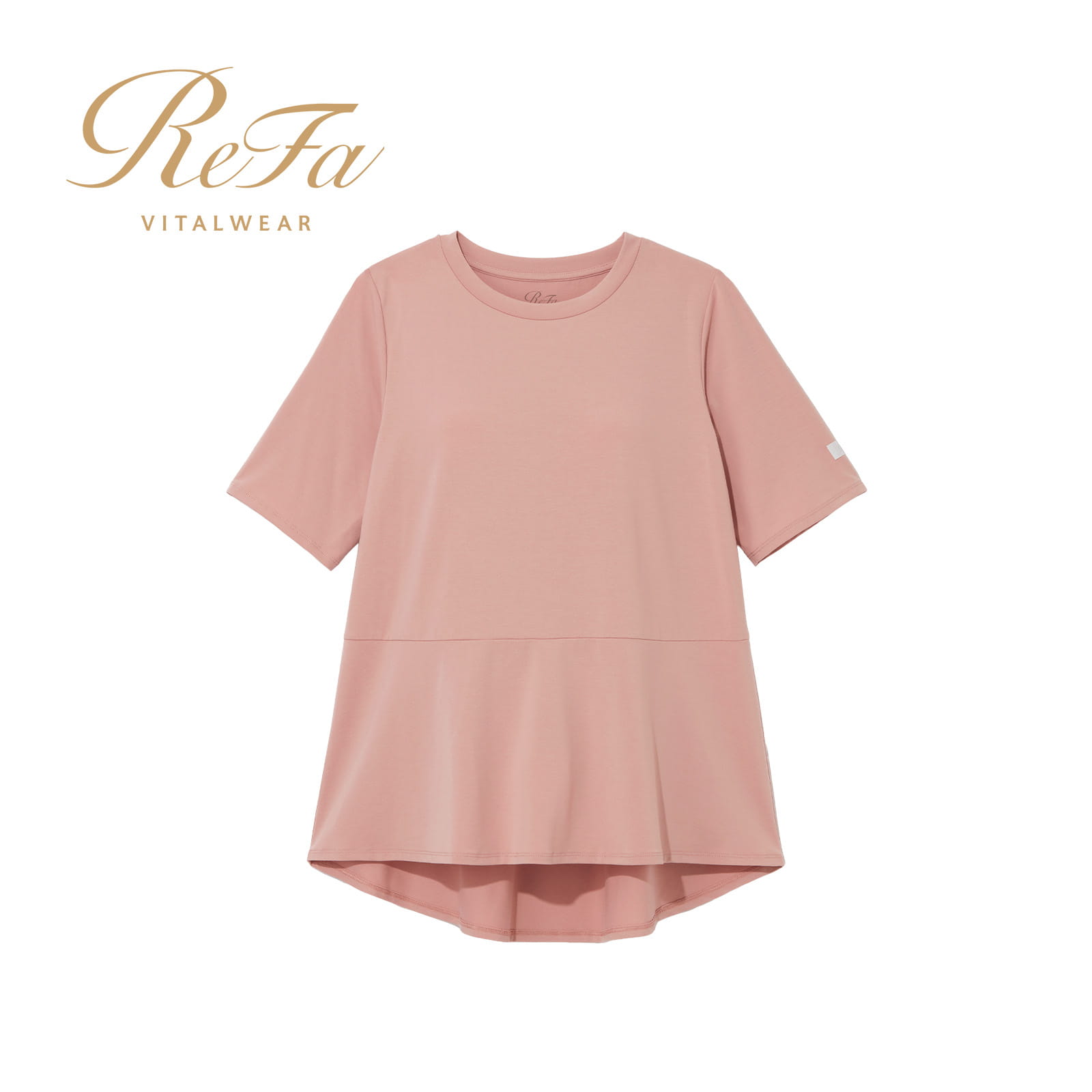 リファ バイタルテック ストレッチスムース ショートスリーブプルオーバー/WOMEN ピンク L