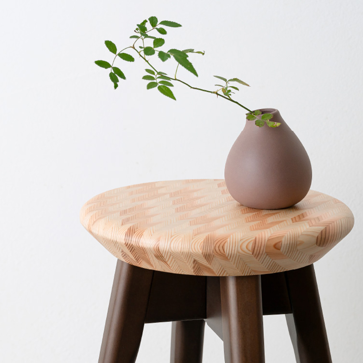 STOOL＆Tray Table スツール＆トレイ 〔スツール：270×270×H470mm トレイ：340×340×H18mm〕［北海道・離島 配送不可］