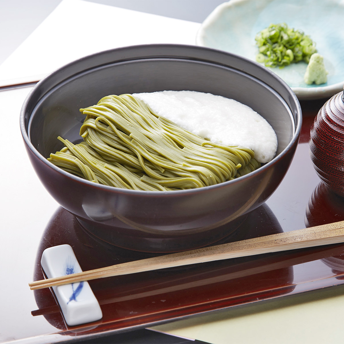 浅草むぎとろ とろろ茶そば 6食セット 〔めん90g・つゆ27.5g・とろろ50g×各6〕
