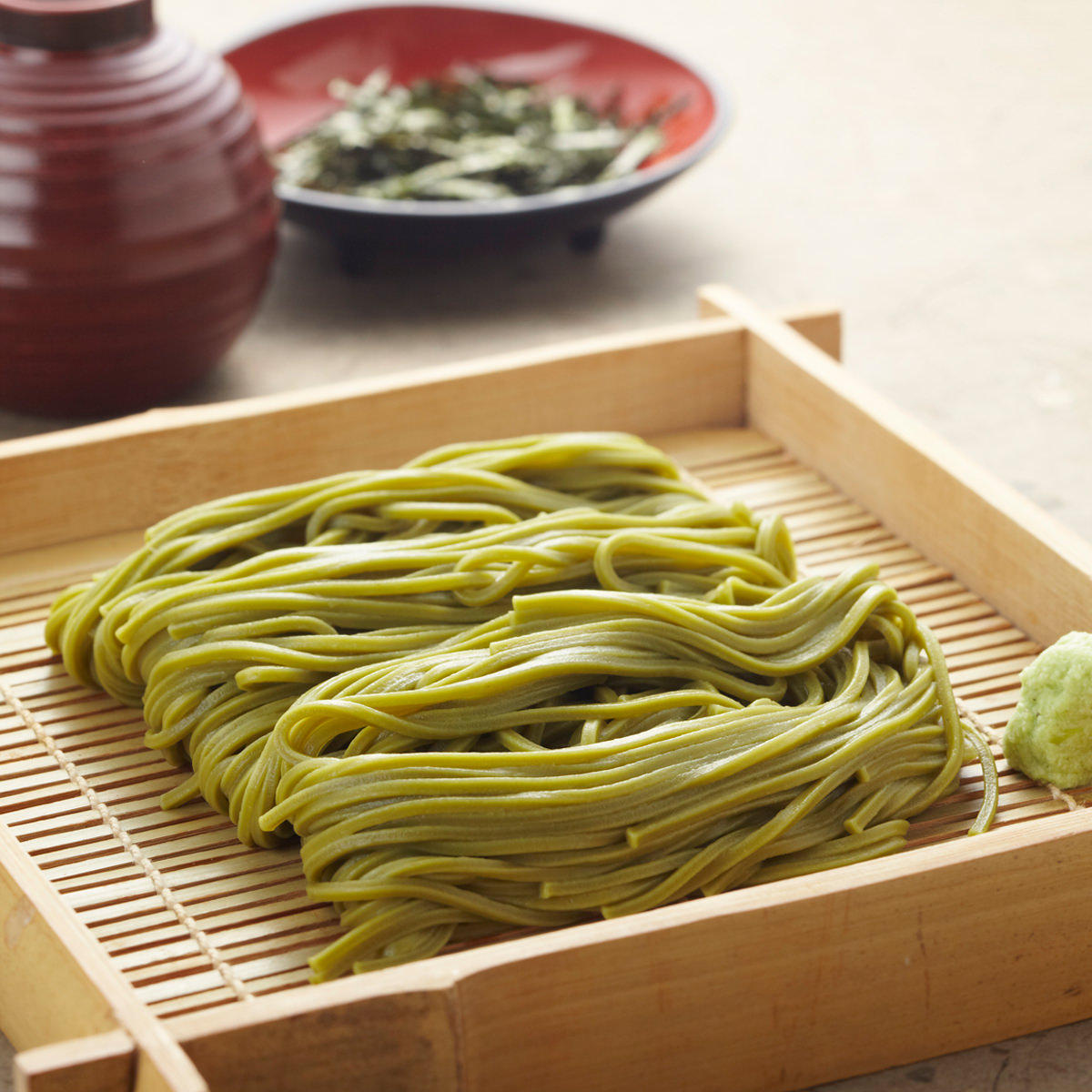 浅草むぎとろ 茶そば 12袋セット 化粧箱入り 〔めん90g・つゆ27.5g×各12〕
