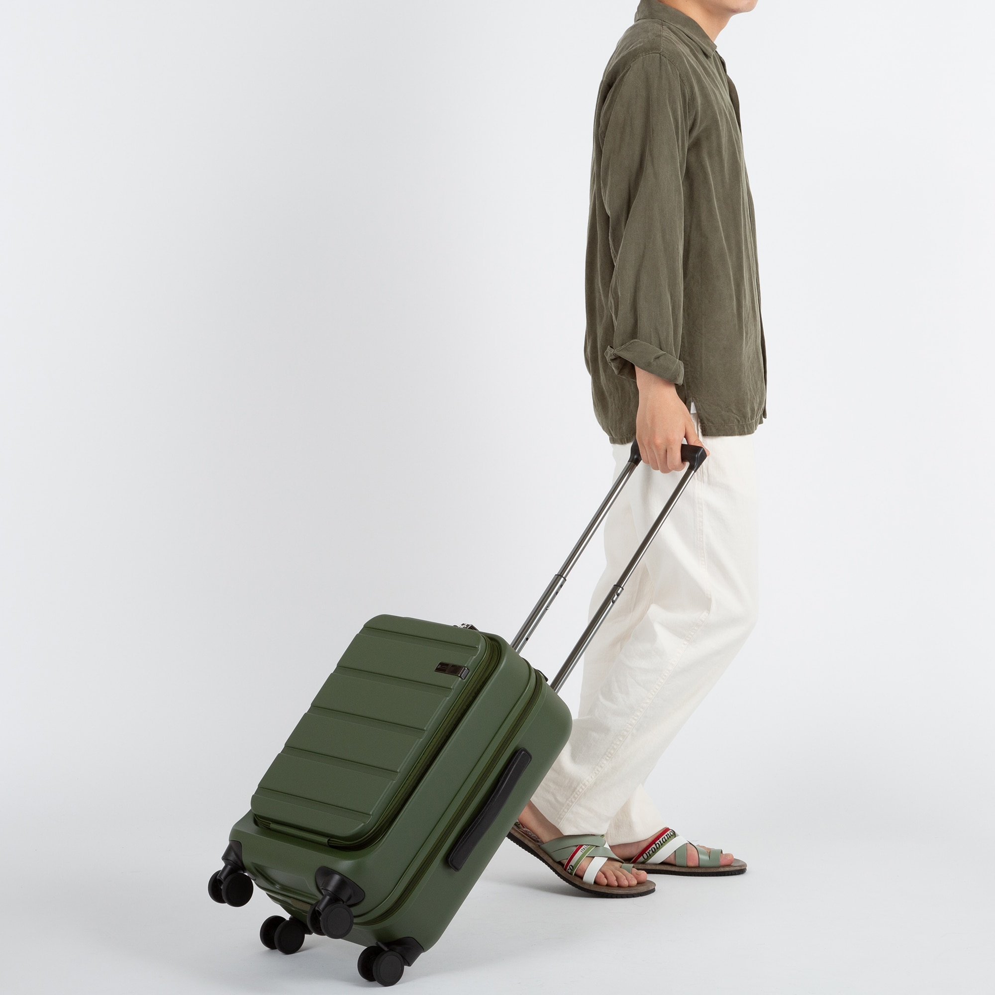 ACE フレットボード 29L スーツケース ストッパー機能 2~3泊 05431 04:カーキ 29L