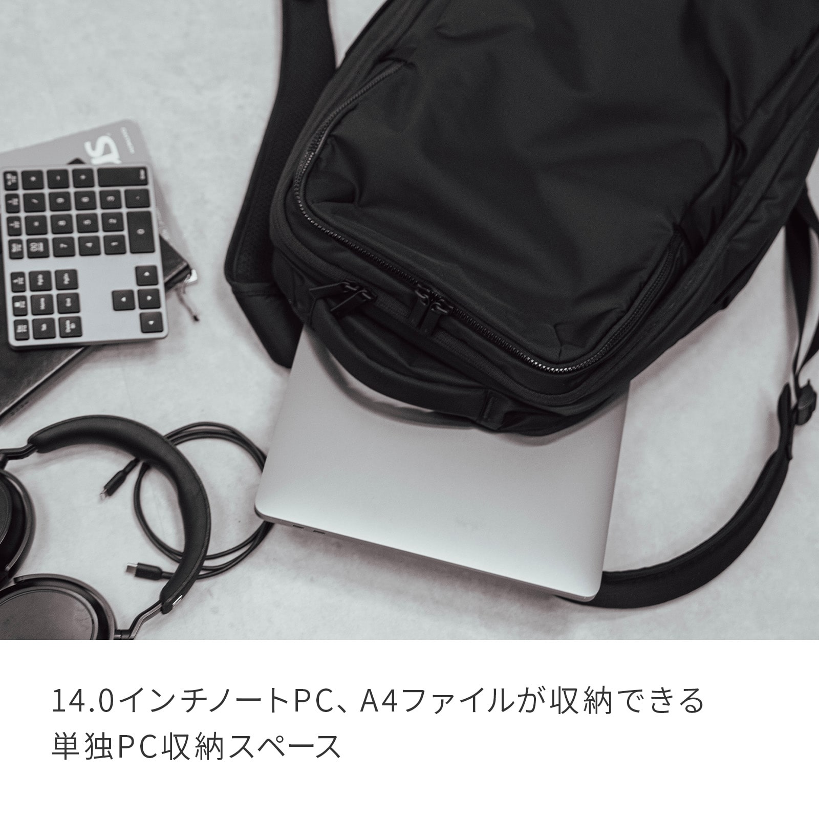 ace./エース ネフィル ビジネスリュック A4/14.0インチPC収納 20091 01:ジェットブラック A4 / 14.0インチPC収納