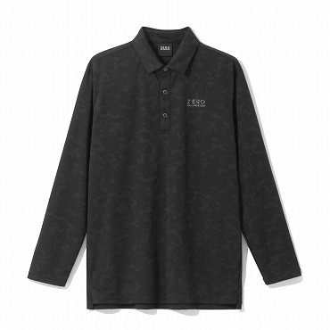 【セール価格】ゼロハリバートン  ZHG-M5A9a | Camouflage Long-Sleeve Polo ゴルフウェア カモフラ柄長袖ポロシャツ 秋冬 メンズ 85126