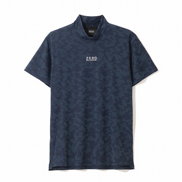 【セール価格】ゼロハリバートン  ZHG-M5A9b | Camouflage Short-Sleeve Mocknek ゴルフウェア カモフラ柄半袖モックネックシャツ 秋冬 メンズ 85127