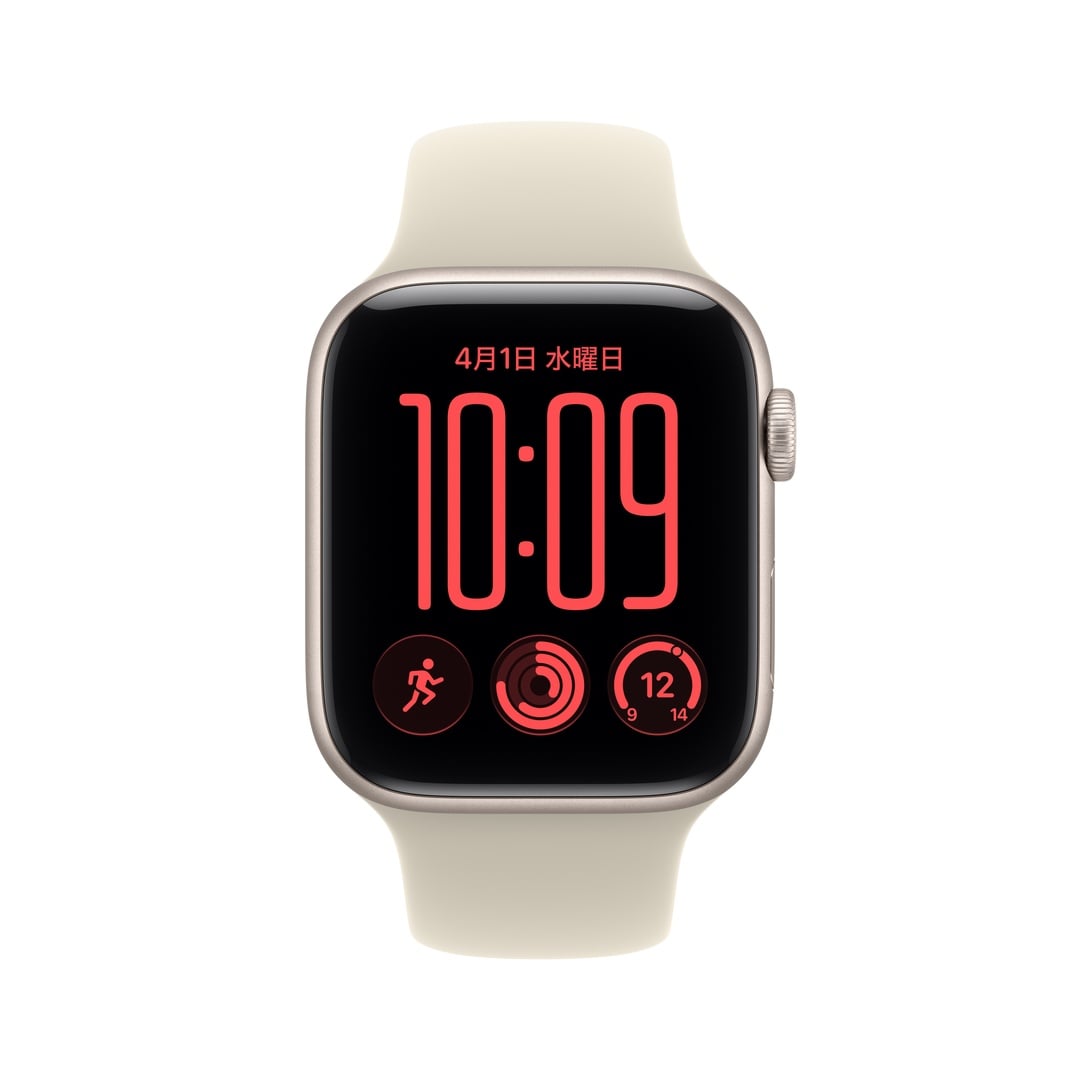 Apple Watch SE 3(GPS + Cellularモデル)- 44mmスターライトアルミニウムケースとサンドスポーツバンド - M/L with AppleCare+