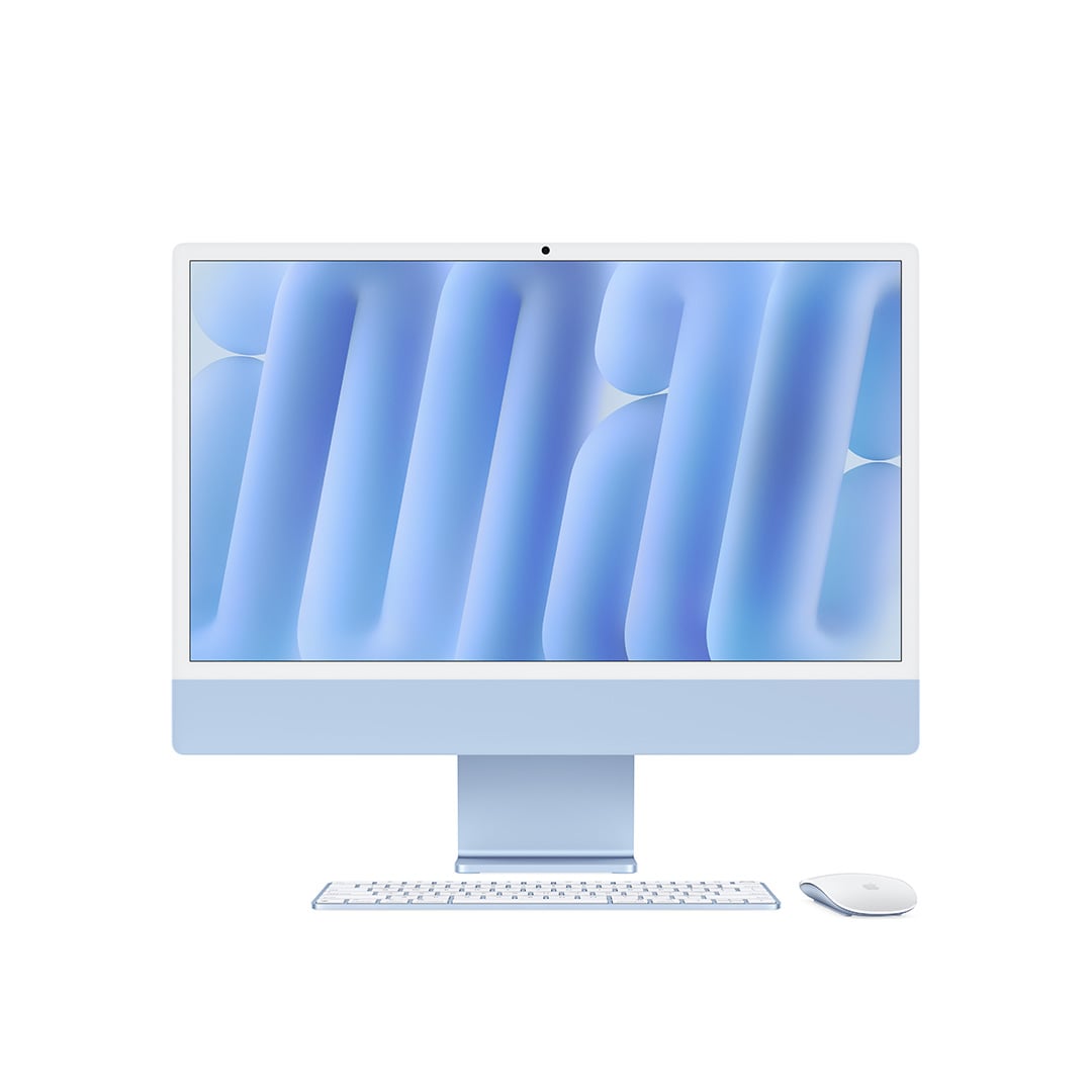 24インチiMac Retina 4.5Kディスプレイモデル: 10コアCPUと10コアGPUを搭載したApple M4チップ, 24GB, 512GB SSD - ブルー