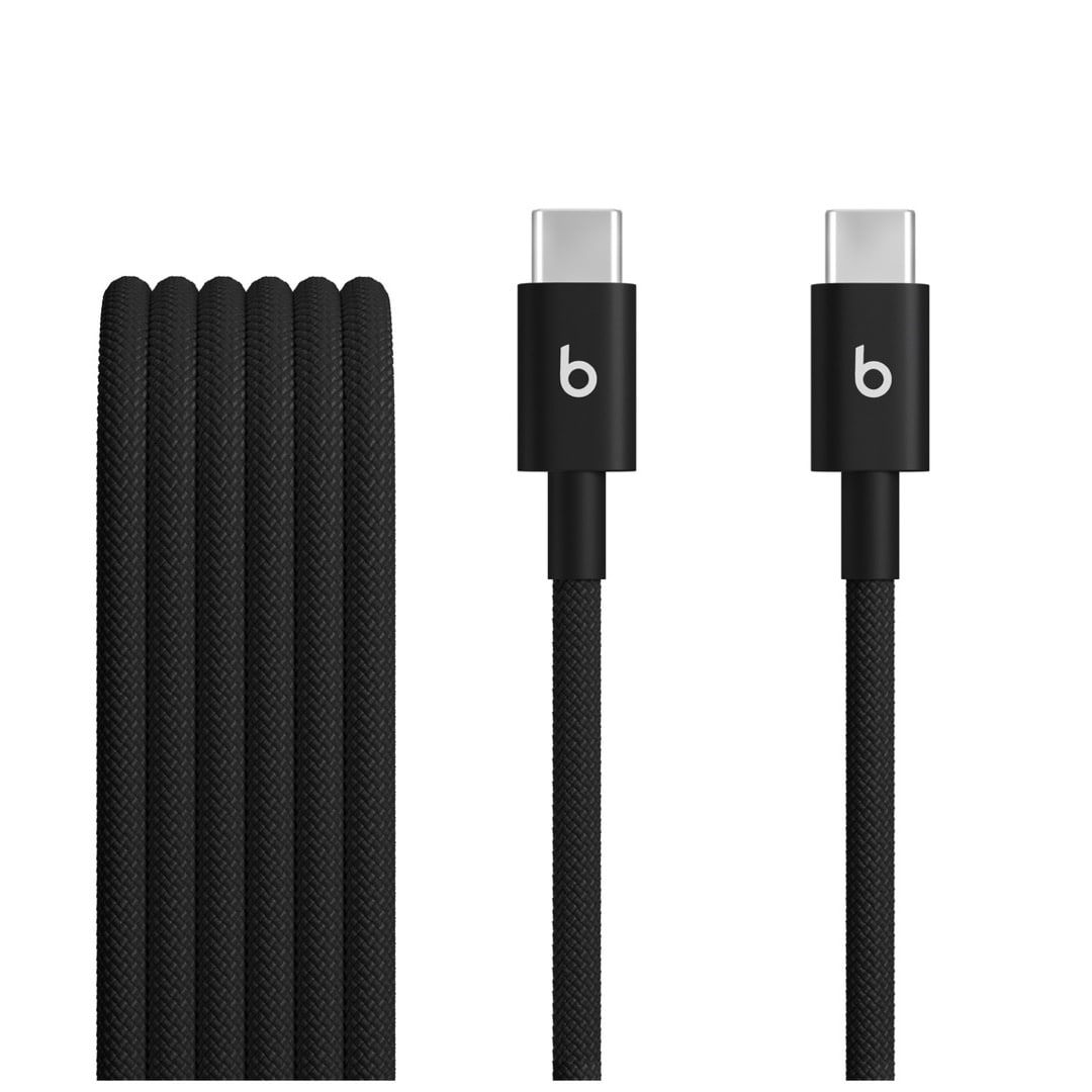 Beats USB-C - USB-C 編み込み式充電ケーブル（1.5m）- ボルトブラック