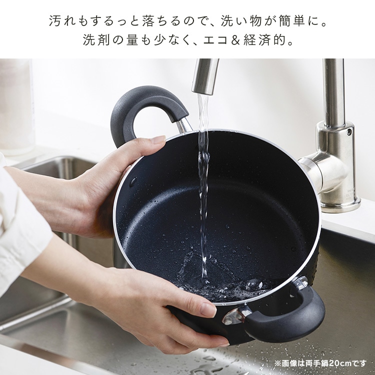 ダイヤモンドコート片手なべ18cm DCS-P18 ブラック ブラック