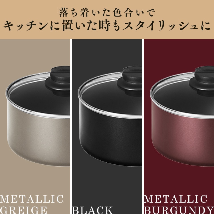 ダイヤモンドコート片手なべ18cm DCS-P18 ブラック ブラック