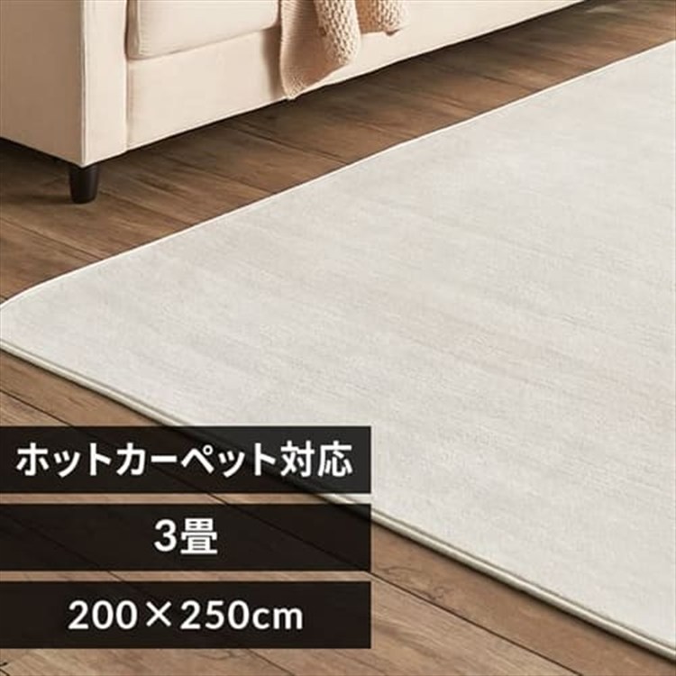フランネルラグ 200×250 FNR-RC-2025 アイボリー アイボリー