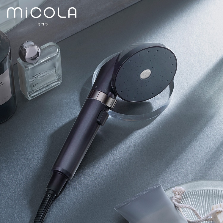 ［公式］シャワーヘッド ウルトラファインバブル クレンジングシャワーヘッド ダークパール MiCOLA アイリスオーヤマ［安心延長保証対象］