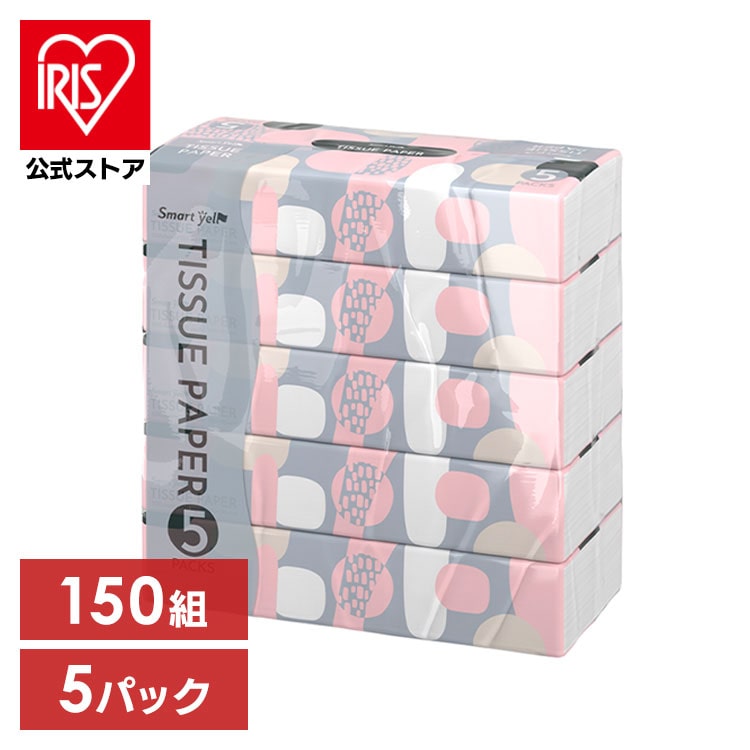 ［公式］ティッシュ ソフトパックティッシュ 5パック ティッシュペーパー コンパクト スマートエール 伊藤忠紙パルプ アイリスオーヤマ