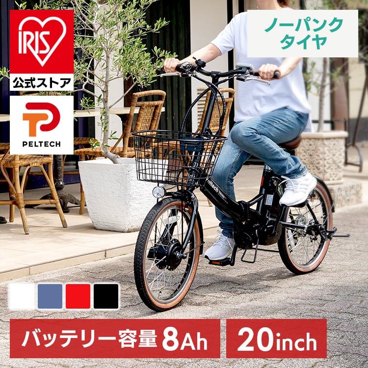 ノーパンク折畳電動自転車20インチ8AH TDN-206LNXｰBK ブラック[直送][時間指定不可][代引不可][同梱不可]