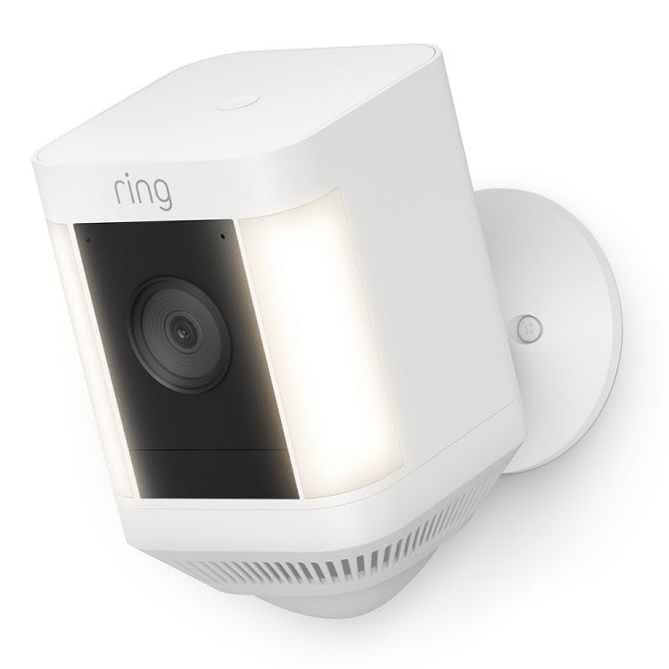 防犯カメラ 屋外用 センサーライト付き バッテリーモデル 双方向音声 Ring Spotlight Cam Plus Battery ホワイト