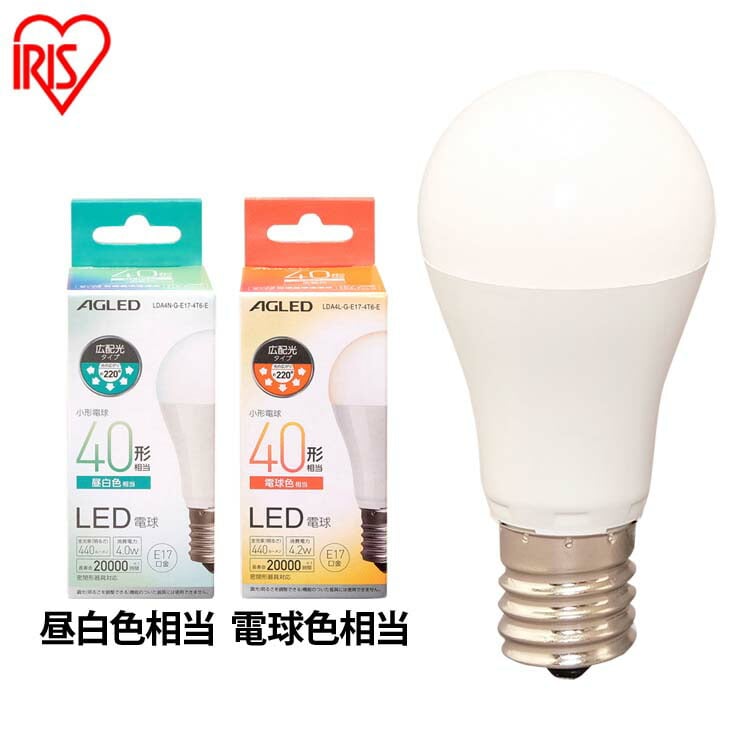 LED電球 E17 広配光 40形相当 LDA4N-G-E17-4T6-E 昼白色