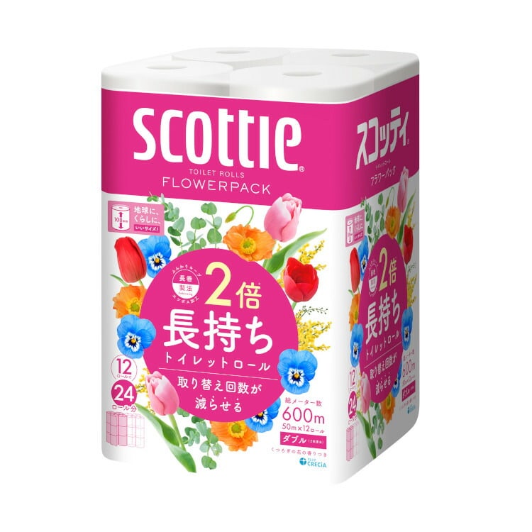 ［公式］トイレットペーパー ダブル 12ロール スコッティ アイリスオーヤマ