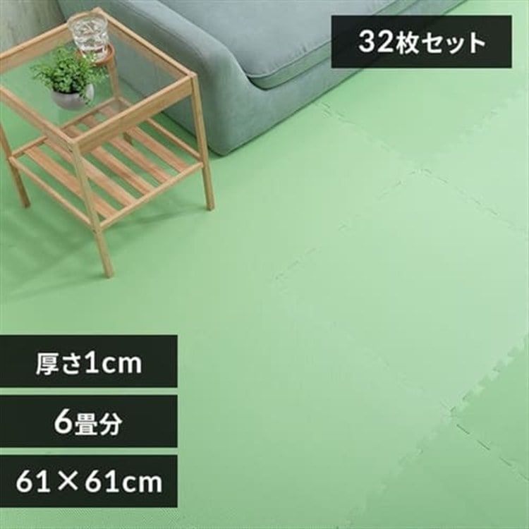 PEジョイントマット(60×60×1) 8セット(32枚) PEJTM-601 グリーン