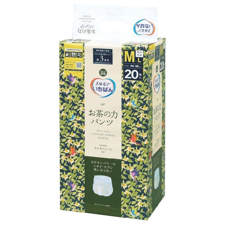 ［4個］エルモアいちばん お茶の力パンツ M-L20枚
