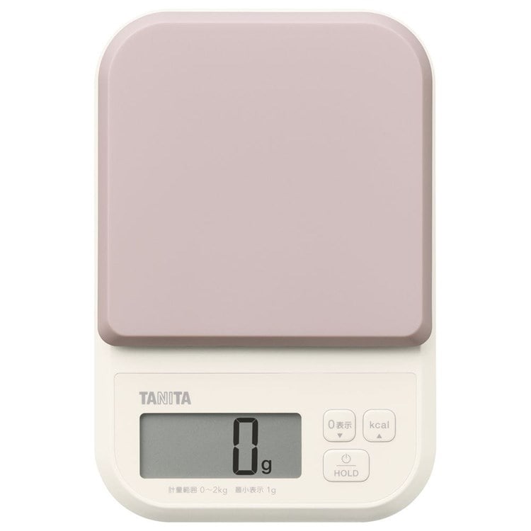 キッチンスケール デジタルスケール はかり デジタルクッキングスケール KJ-220-BL タニタ TANITA 2000g 1g単位 カロリー 健康 ヘルシー ダイエット お菓子作り 食生活 ブルー グレー ピンク