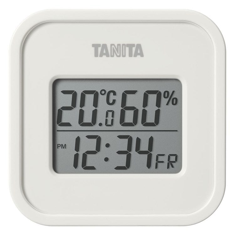 温湿度計 デジタル 温度計 温湿度計 TT-588-BL タニタ TANITA 温湿度計 時計 快適空間   ブルーグレー ウォームグレー アイボリー